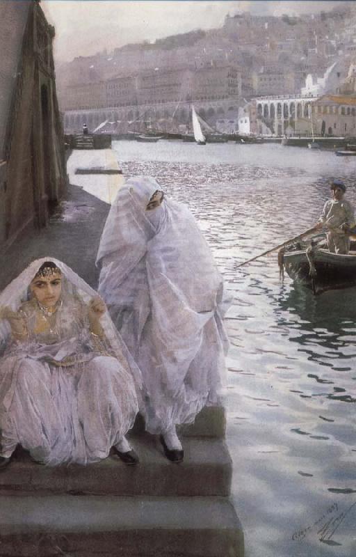 Anders Zorn I Algers Hamn (In the harbour of Algiers) oil painting picture